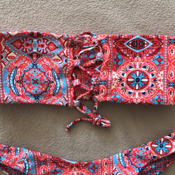 Multi-coloured Bandeau Bikini - Picture 2 of 2